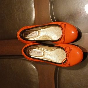 Jimmy Choo Orange Flats